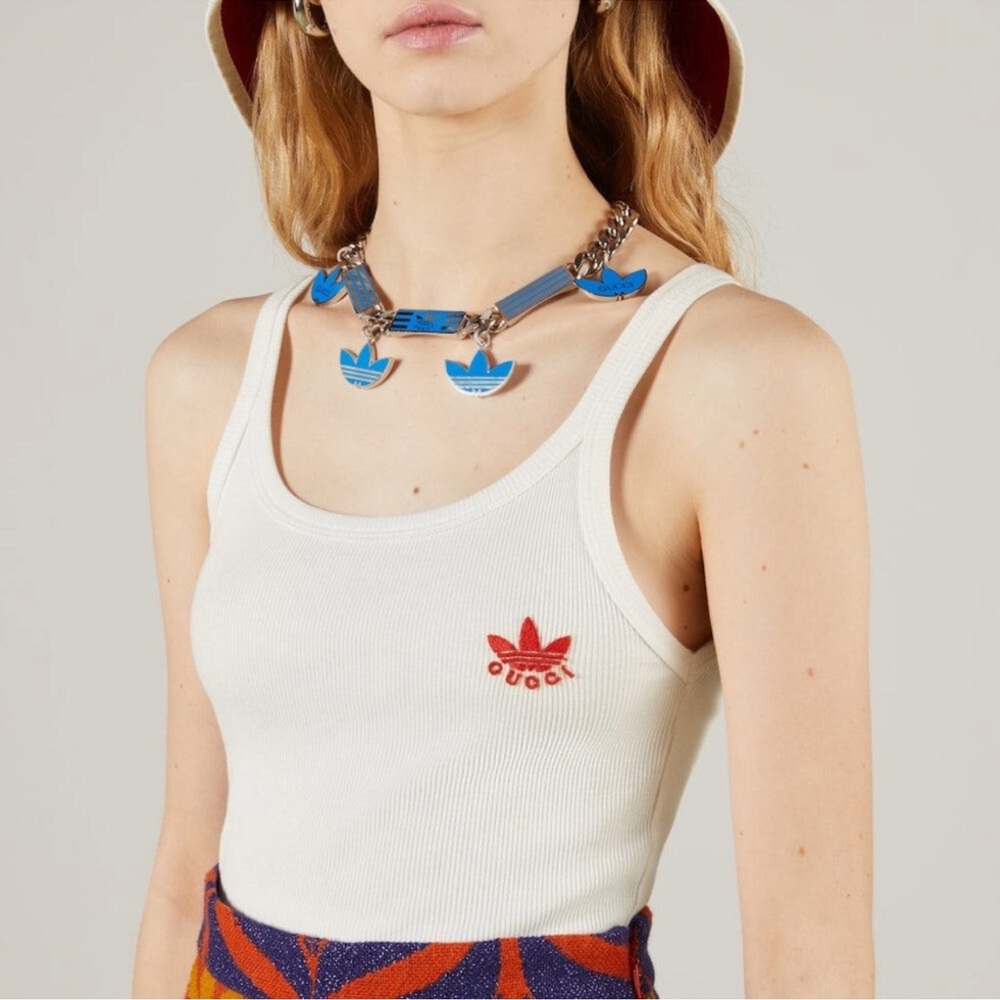 Authentic Gucci x Adidas Cotton Tank Top XS CHK ALL PHOTOS HAS STAINS